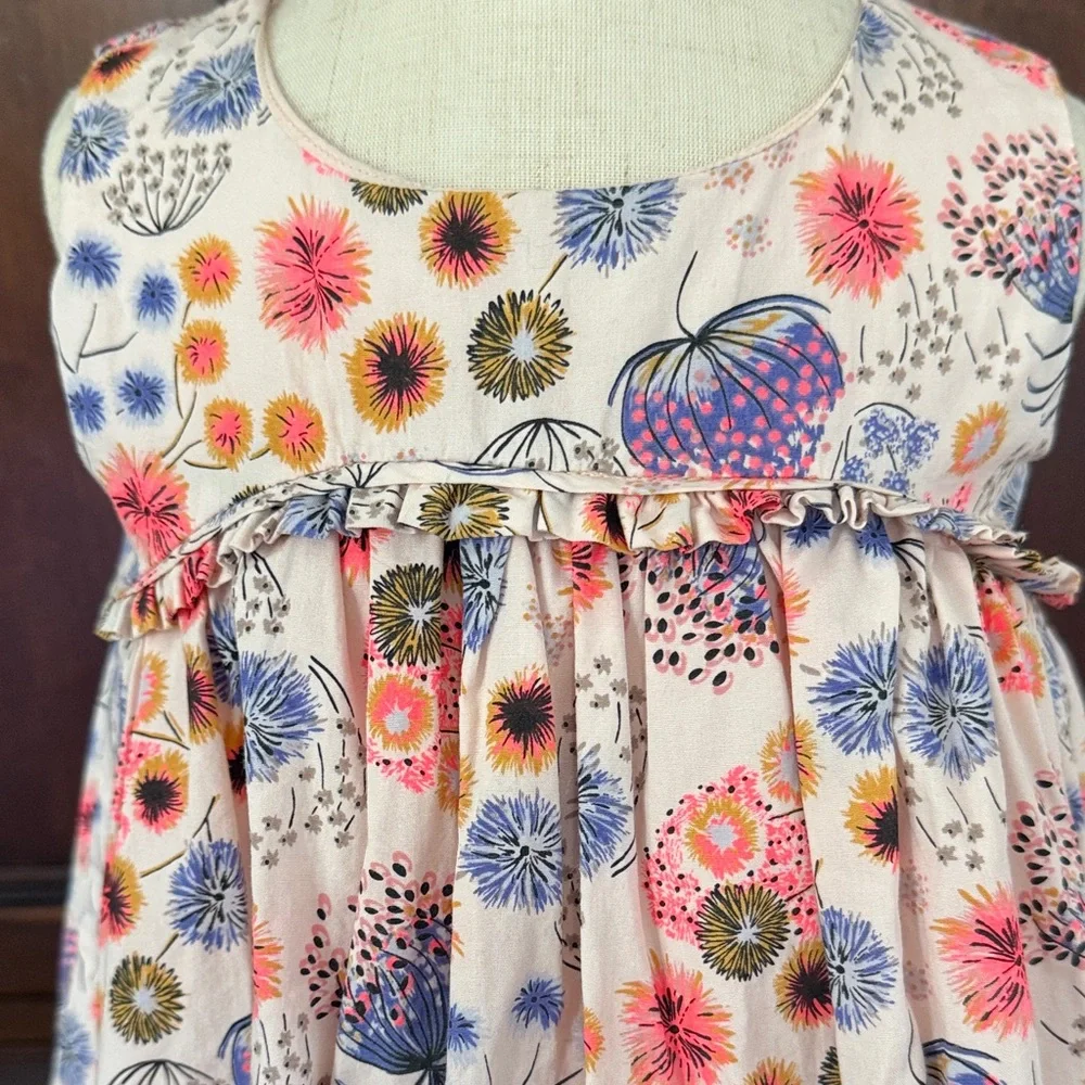 Tea Collection Floral Dress & Bloomers Set 18-24M Baby Girl Cotton EUC